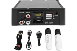 XTevu Car DSP Amplifier, Digital Sound Processor Compatible with Android Car Radio, 4 X 80W Amplifier, USB Bluetooth Optical 