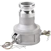 HOOTSUM Camlock Fittings Type DA 3&rsquo;&rsquo; Female Camlock &times; 2&rsquo;&rsquo; Male Camlock Cam and Groove Hose Fittings, Aluminum Material, Reducer, 125PSI
