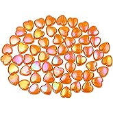Tupalizy 100PCS Mini Acrylic Heart Beads 9mm AB Color Heart Charms for Jewelry Making Bracelets Necklaces Earrings Key Chains Accessories DIY Crafts Valentine’s Day Christmas Party Favors Gifts,Orange