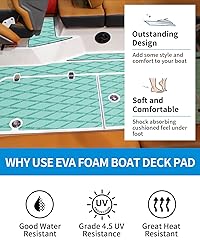 OCEANBROAD Self-Adhesive 96''x22'' Boat Flooring