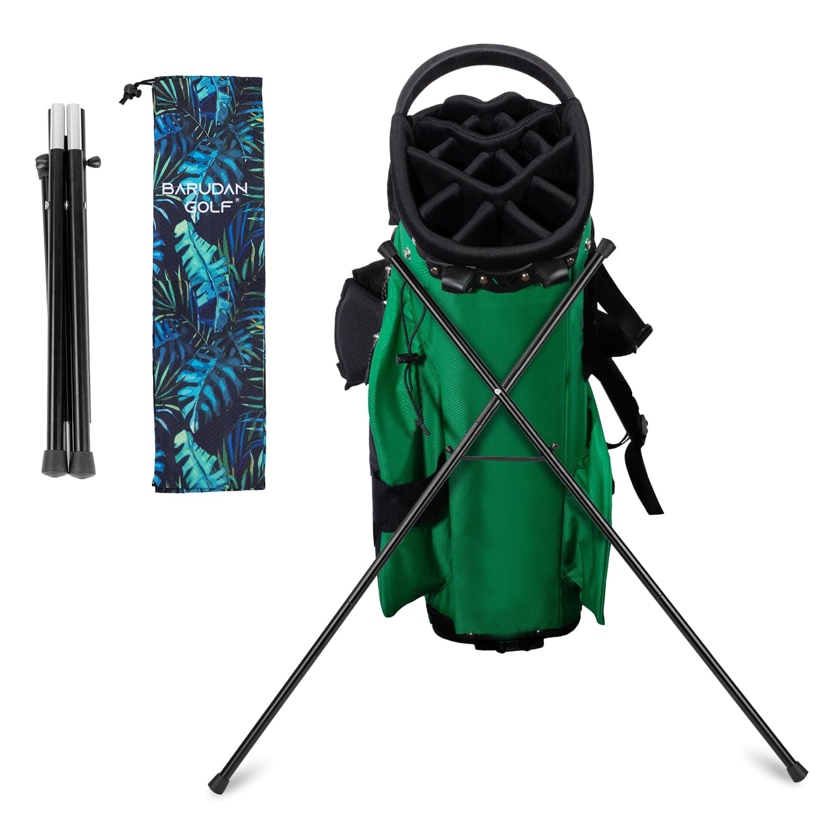 Photo 1 of Black Golf Bag Stand Attachment with Screw and Carry Bag - Strengthen Alluminum Alloy Foldable Golf Stand Legs Only - Easy Carry Portable Stand for Golf Bag - Attachable Golf Club Bag Accessories