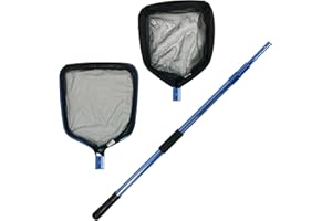 The Pond Guy Heavy Duty Telescopic Fish & Utility Net Combo, Adjustable Aluminum Pole & Mesh Netting, Water Garden Maintenance & Fishing Equipment