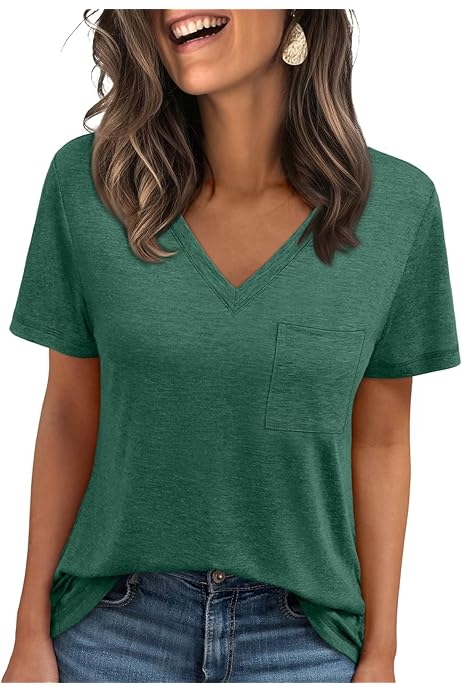 Amazon Camisetas Basicas Mujer Cuello Redondo Camisetas De Gran