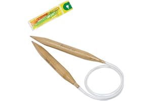KnitPal 24-inch (60cm) Large Circular Knitting Needles with Bonus EBOOK, Natural Wood Jumbo Needle for Chunky Yarn, US Size 19 (15mm)