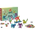 Plus Plus Learn to Build Set, 250 Mini Interlocking Building Blocks, Toy Construction Playset, 3D Puzzle Stem & Art Kit - Pets.