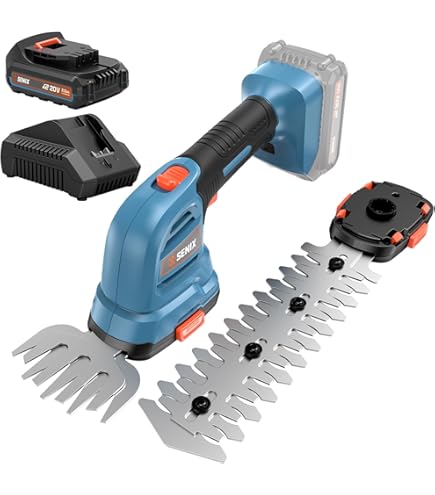 Amazon.com : Senix X2 20 Volt Max* 2-in-1 Cordless Hedge Trimmer