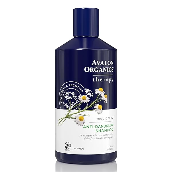 AVALON ORGANICS THERAPY MEDICATED ANTI-DANDRUFF SHAMPOO FOR SOFT, FLAKE-FREE HAIR, 14 FLUID OUNCES
