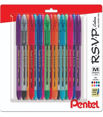 thumbnail image 2 of Pentel R.S.V.P. Stick Ballpoint Pen, Medium 1mm, Black Ink, Translucent Barrel, Dozen 2 of 13