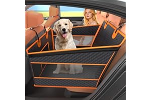 Instraella Dog Car Seat for Large Dogs, Back Seat Extender for Dogs, Foldable Pet Car Seat with Waterproof Oxford Fabric and Non-Slip Bottom, All-Around Protection and Strong Support
