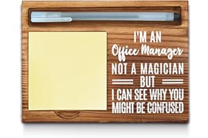 wainvniaw Office Manager Gifts, Office Manager Leader Desk Sticky Self-Stick Note Pad Holders WPP37