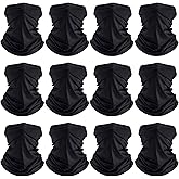 SATINIOR 12 Pcs Summer Neck Gaiters UV Protection Cooling Neck Scarf Balaclava Face Mask Cover Sunscreen Breathable Bandana for Men Women Outdoor Sports