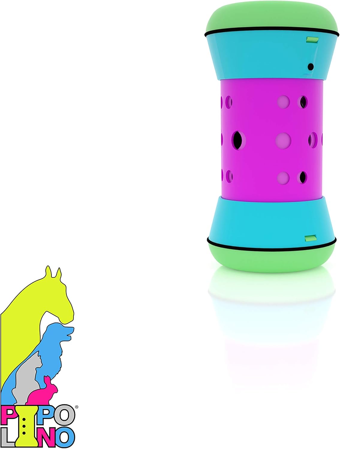 Amazon Com Pipolino M Blue Green And Pink Mobile Food Dispenser For Well Being And Health Of Cats Pet Supplies