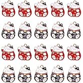Yukfhgt Enamel Lucky Cat Charm Japanese Charm Pendants 20 Pcs Animal Charms Copper Bracelet Accessories for DIY Necklace Bracelet Jewelry Supplies for New Year Party Supplies