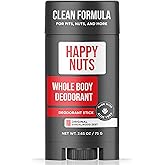 Happy Nuts Whole Body Deodorant for Men - Full Body Odor Control - Ideal for Perfect for Pits, Groin, and More - Powerful & Effective Men's Deodorant (2.65 Ounce (Pack of 1), Original)