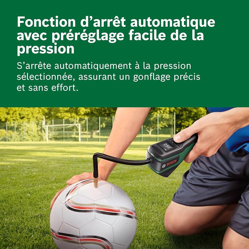 PNEO Pompe à air sans Fil (INCL. Jeu d'adaptateurs de Pression, Batterie 4V et Sac en Tissu)