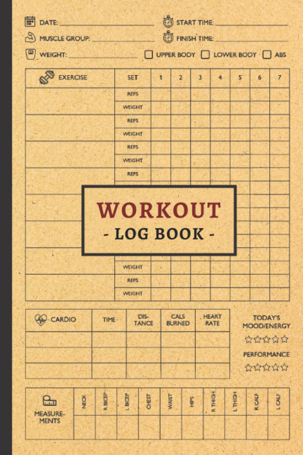 Workout Log Book: Weight Lifting Log Book Journal for Men and