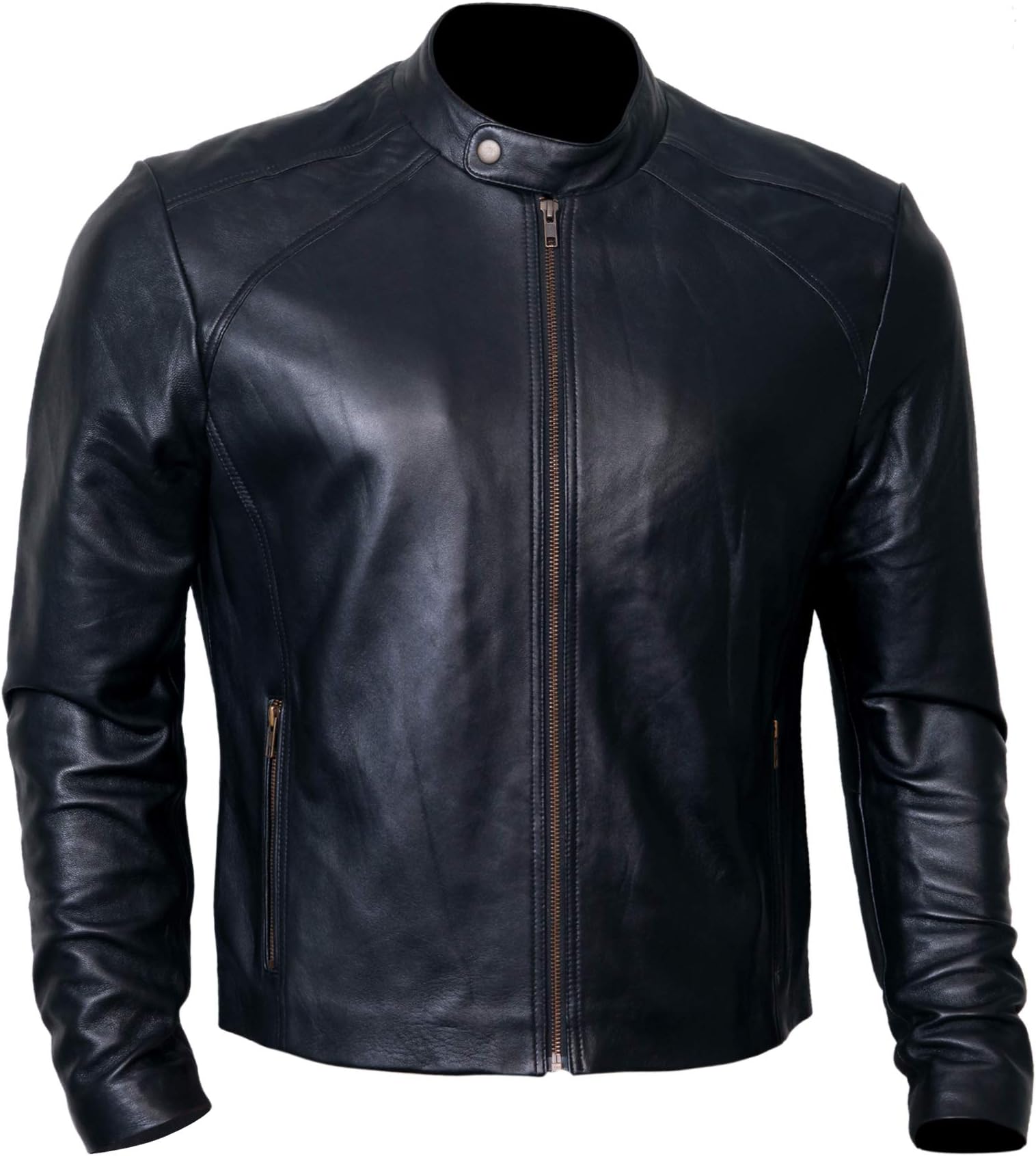 Artistry LeatherBlack Casual Real Leather Jacket for Mens | Genuine Lambskin Motorcycle Biker Jackets