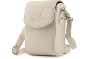 MEGAGEAR Mega Gear MG1416 Canon PowerShot G7 X Mark II, G7 X Leather Camera Case with Strap, PU Leather, White