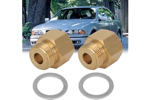 AUTOVIC 8090 Carburetor Inlet Fitting with Washer Brass for Edelbrock Carburetor (2 Pack)