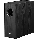 Edifier T5s Powered Active Subwoofer with 70W RMS, 8" Long-Throw Woofer, Deep Bass (35Hz) Speaker, Built-in Amp, Low Distortion, Phase Selector & Energy-Efficient for Home & Studio Audio, Black