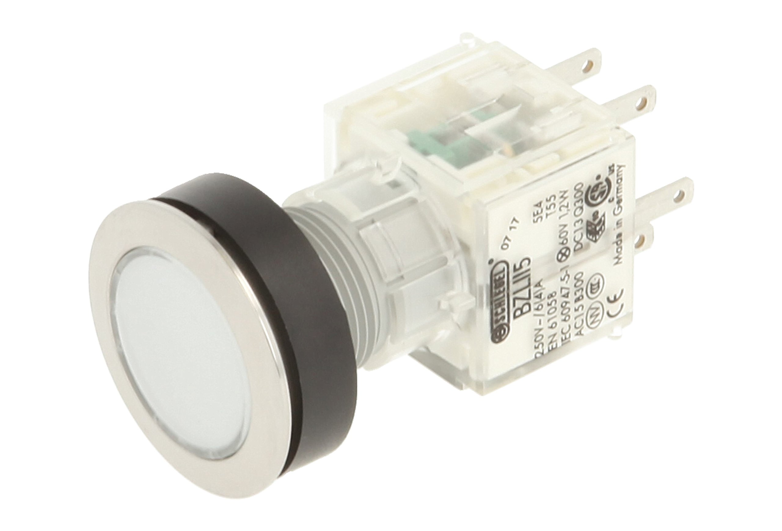 Club 23.000.418 Push Button Stainless Steel Sensor Cap Light Up Push Button Contact Sensor 2 Closers 24 V LED Clear (Pack of 2)