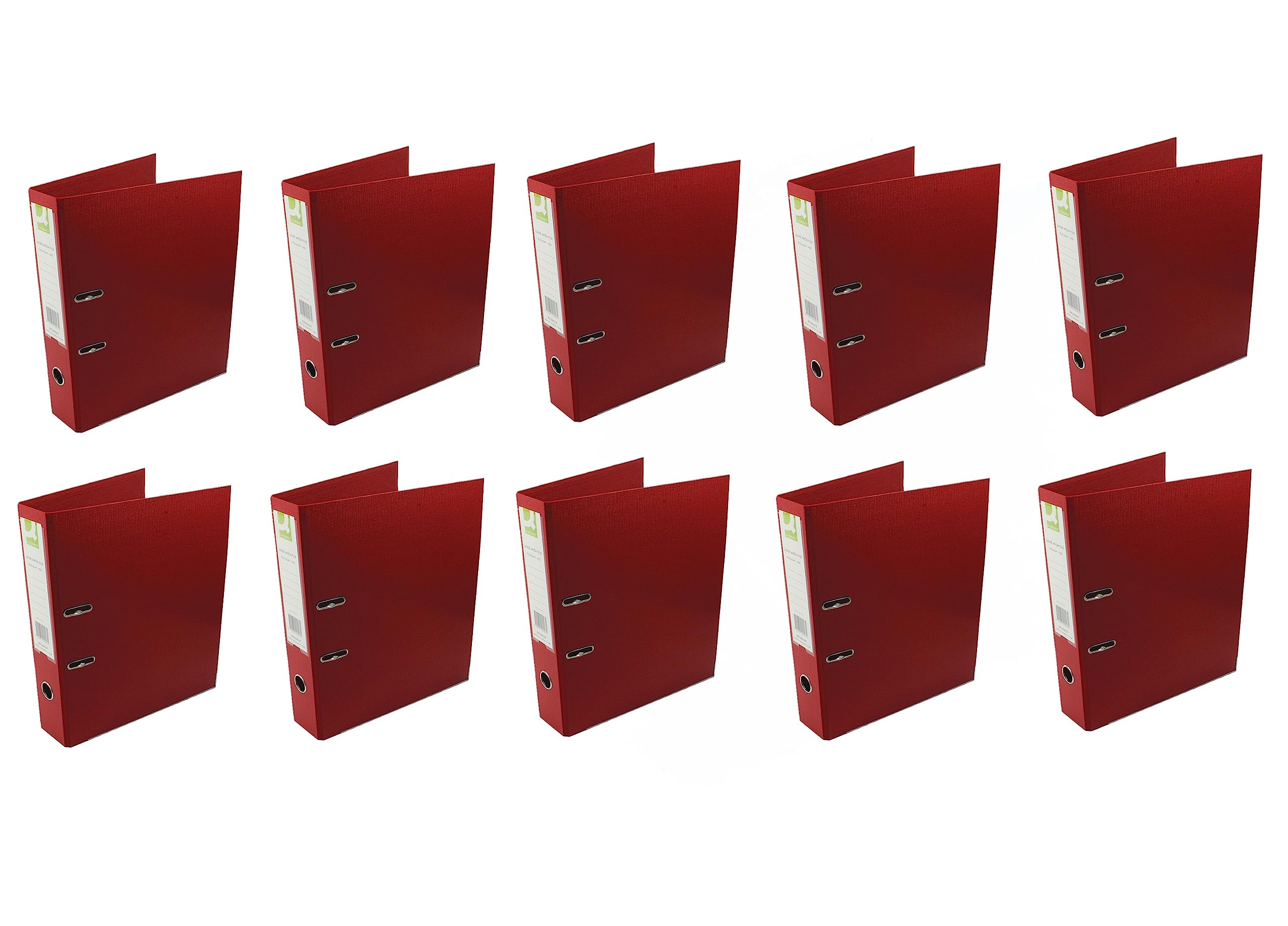 Q-Connect 70mm Lever Arch File Polypropylene Foolscap Red (Pack of 10) KF20027
