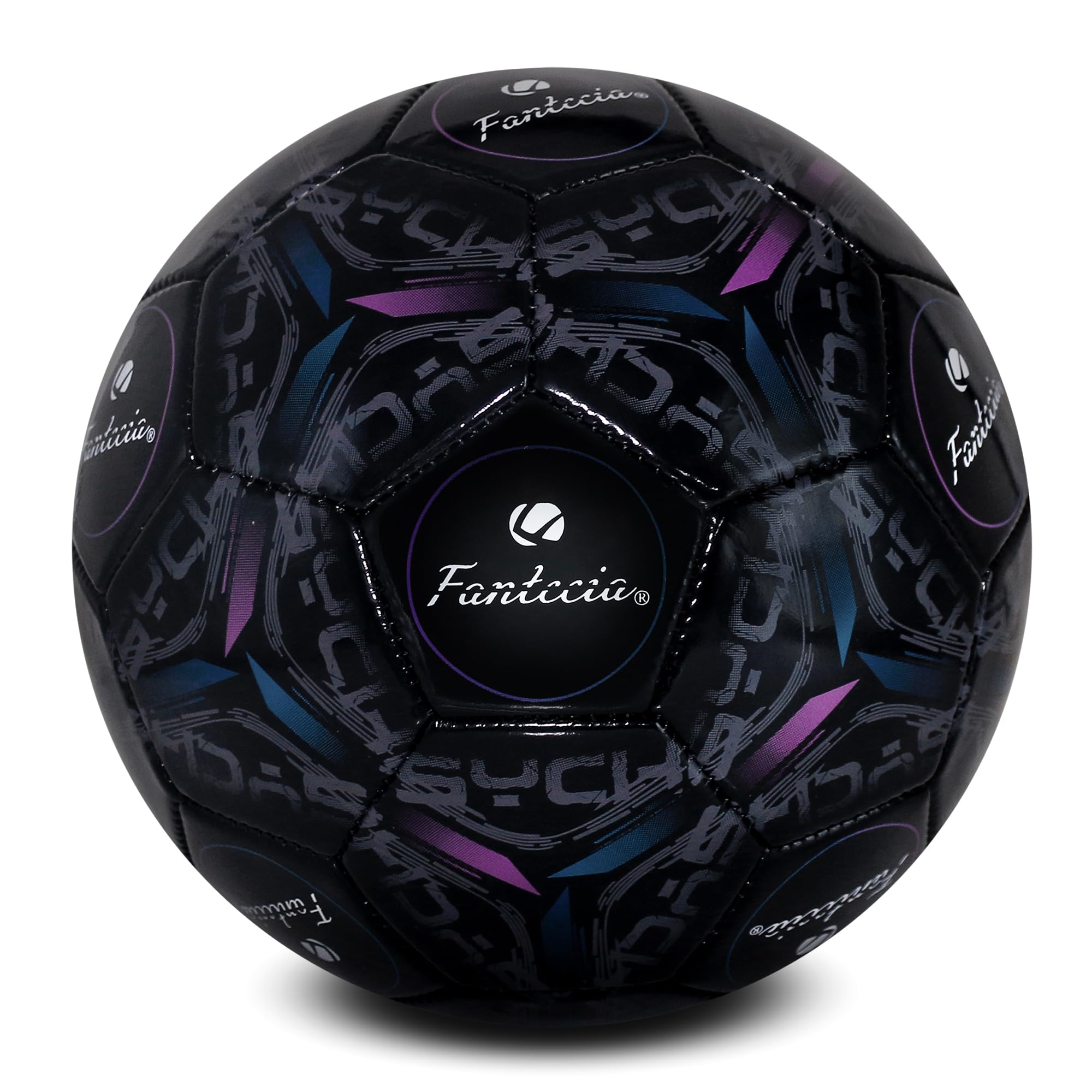 Fantecia Size 5 Football for Regular Game and Training, Standrad Weight and Official Size, Leather Football for Indoor & Outdoor.