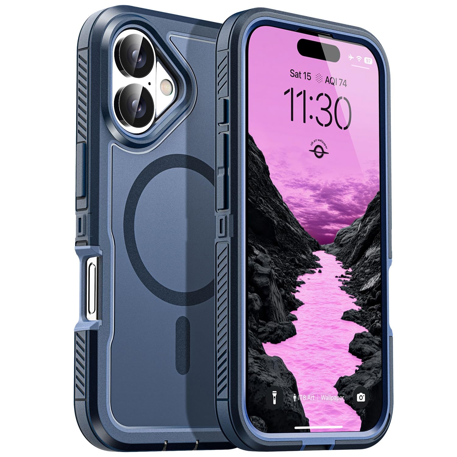 AICase for iPhone 17 Case[Compatible with Magsafe],Magnetic Heavy Duty Drop Protection Full Body Rugged Shockproof/Dust Proof Military Protective Tough Durable for iPhone 17 6.1"_6