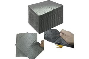 HTJZWG 100-Pack Oil Absorbent Pads | 13"x9.8" Garage Mats | Drip & Spill Universal Pads for Automotive - Absorbing Oil, Liquids, Antifreeze, Brake Fluid, Grease, Coolant | Concrete & Metal Protection