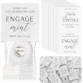 Marspark 200 Pcs Wedding Mint to Be Sticker Label for Mint, White, Engage | Bridal Shower Favors Labels, Thank You Tags for Wedding Guests, Kraft Paper Bulk, Party Decoration Supplies