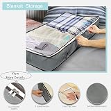 MIXC 2 Packs Underbed Storage Box 100L with Lid Large Clothes Bedding view 5