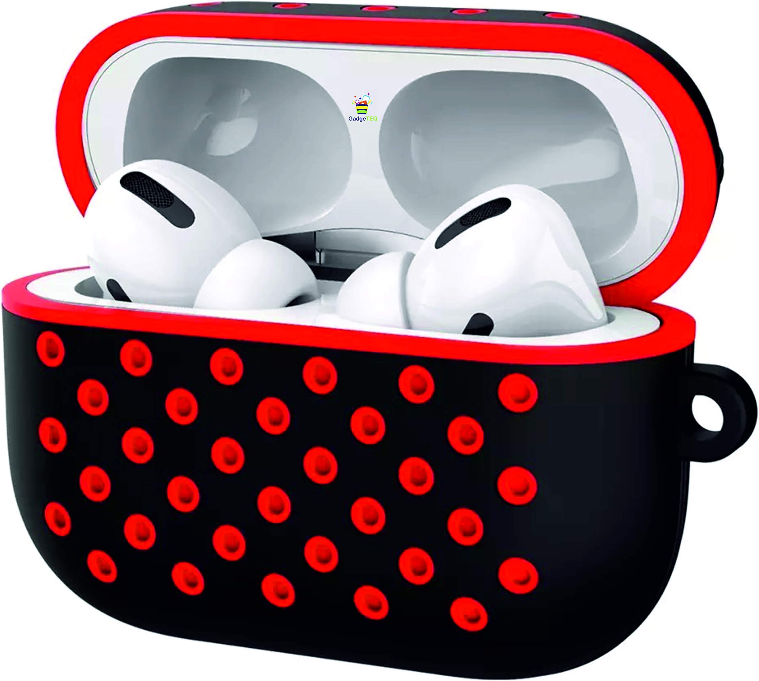 GadgeTEQ 3D Airpods Cases for Airpods Pro 2019 (Red & Black)