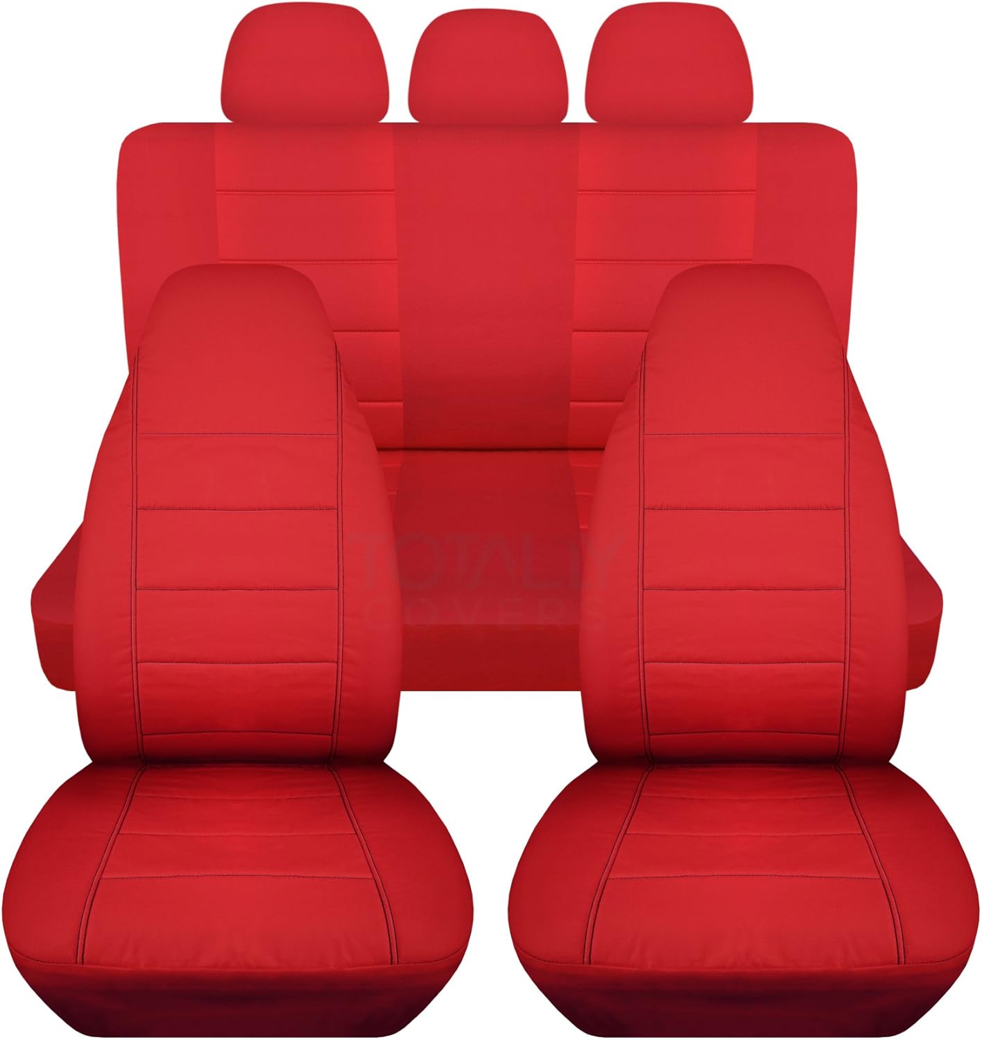 Totally Covers Solid Car Seat Covers w 3 Rear Headrest