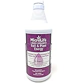MicroLife Soil & Plant Energy Liquid Organic Concentrate Humic/Fulvic Acid & Molasses Foliar Spray or Root Stimulator, 1 QT