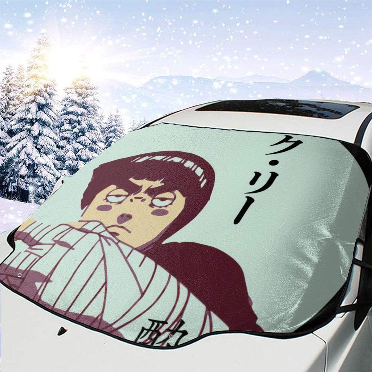 Amazon Com Reececam Rock Lee Drunken Fist Naruto Manga Anime Windshield Snow Cover No More Scraping Car Fits Most Car 57 9 X46 5 Sports Outdoors