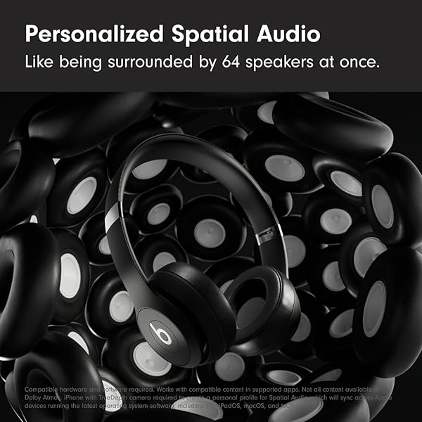 BEATS SOLO 4 – WIRELESS BLUETOOTH ON-EAR HEADPHONES, APPLE & ANDROID COMPATIBLE, UP TO 50 HOURS OF BATTERY LIFE – MATTE BLACK (RENEWED PREMIUM)