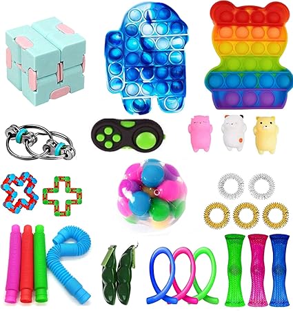 Komoo 28 Pcs Sensory Toys Pack Among Us 