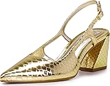 Vince Camuto Women's Sindree Pump, Gold, 5