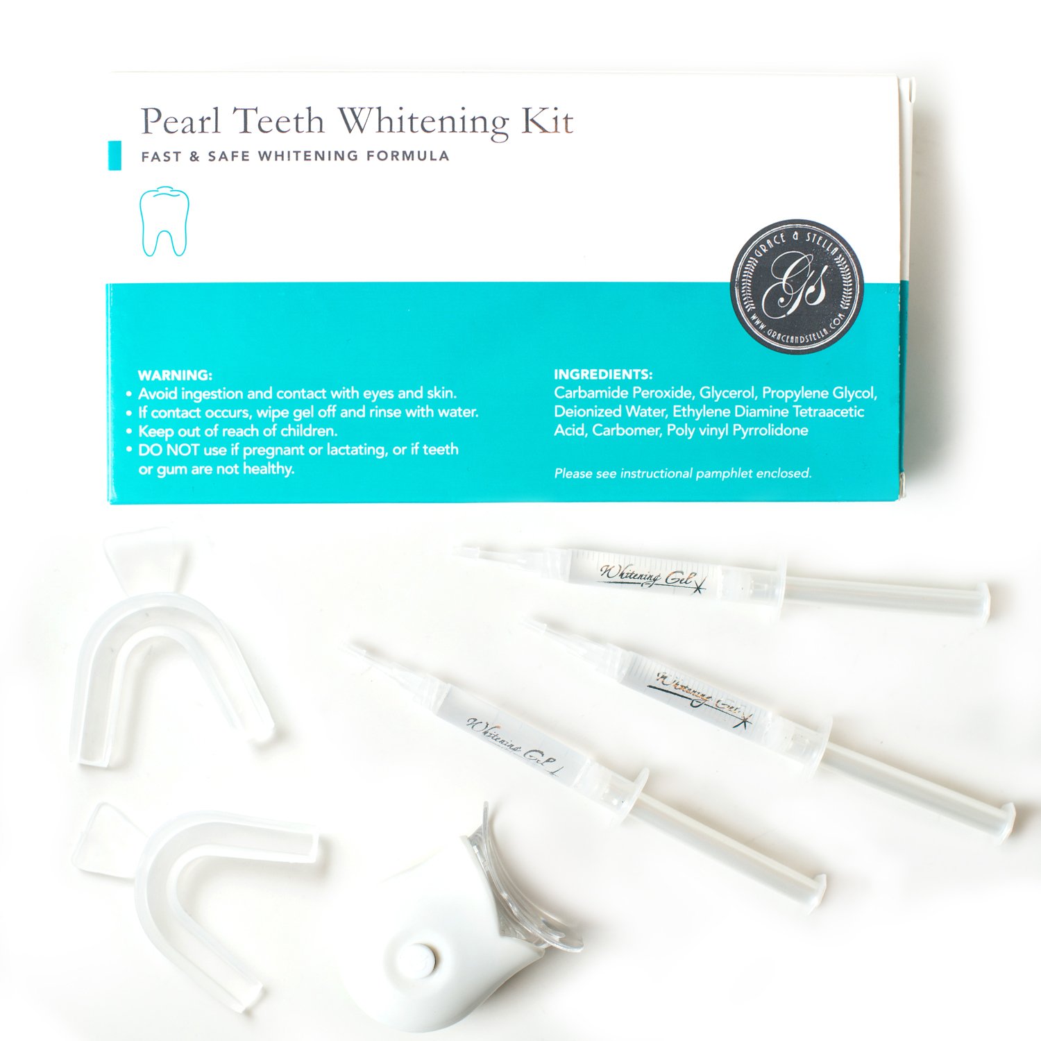 Grace & Stella Teeth Whitening Kit Teeth Whitening Kit With LED Light