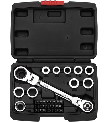 16mm - Jeu De Clés à Cliquet à Tête Flexible, 1 Pièce, Ensemble De