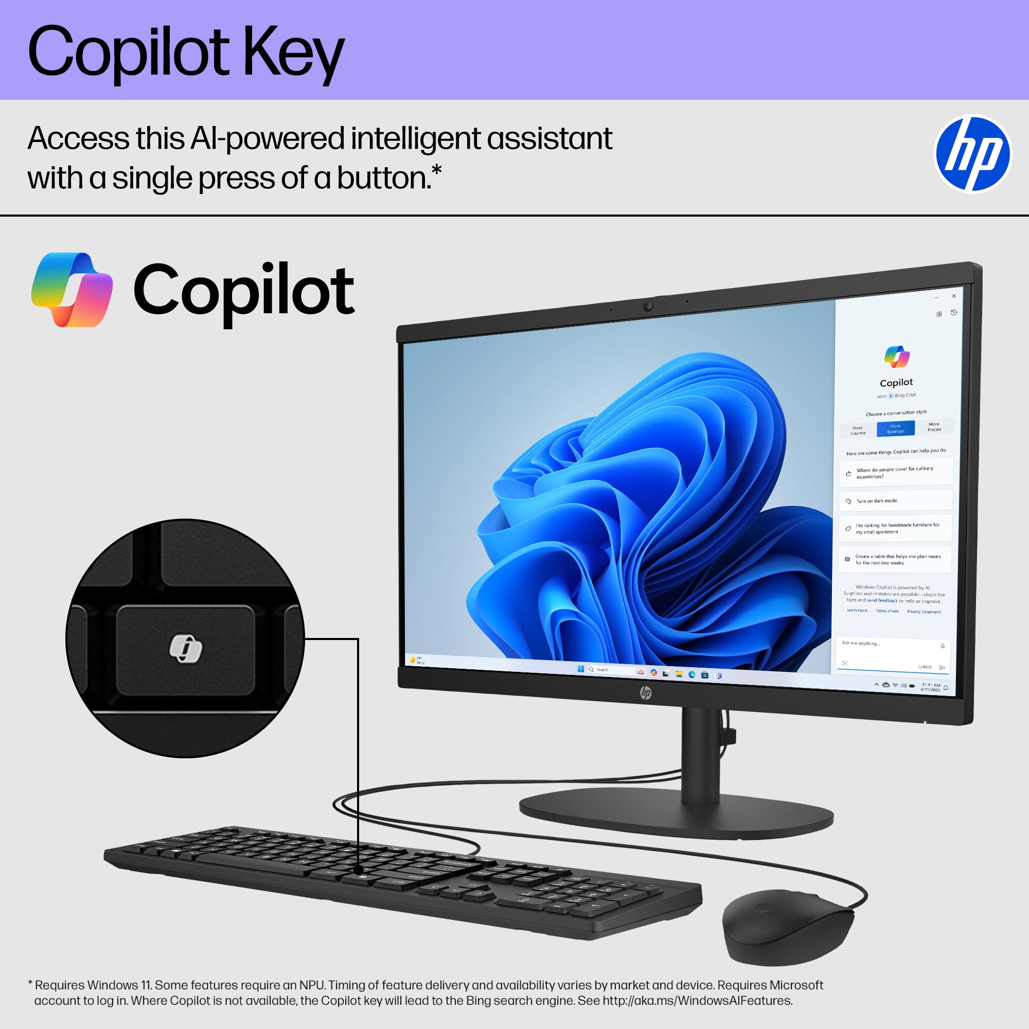 HP 21.45 inch All-in-One Desktop PC, FHD Display, Intel Processor N200, 8 GB RAM, 512 GB SSD, Intel UHD Graphics, Windows 11 Home, Jet Black, 22-dg0340 (2025)
