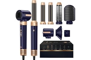 YITRUST High-Speed Ionic Blow Dryer Brush, Removable Hair Dryer Brush kit, Auto Curling Brush Blow Dryer Negative ions Hot Air Brush Set with Rotating Hair Dryer Brush Care Straightener Brush Air Styler