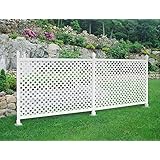 Amazon Com 3 Ft X 8 Ft White Vinyl Fence Standard Starter Kit Frame Only Garden Outdoor