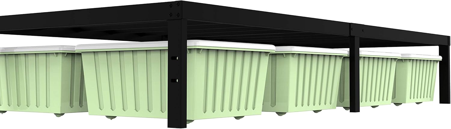 COMASACH Heavy Duty Non-Slip Full Size Bed Frame with Steel Slat Support, 14 Inch Durable and Strong Platform Metal Bed Frames Mattress Foundation for 3500 lbs, No Noise, No Box Spring Needed: Furniture & Decor