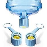 3-Packs Silicone 5 Gallon Water Jug Cap, 2/3/4/5Gal Reusable Bottle Lids, Leak-Proof Replacement Caps for 55mm & 60mm Bottle Standard/Screw/Crown Tops, Dishwasher Safe & BPA-Free (Light Blue, 3 PACKS)
