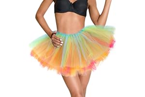 BOMAROLAN Women's Adult Tutu Skirts Classic 5 Layers Plus Size Tulle Ballet Skirts for Women Halloween Costume