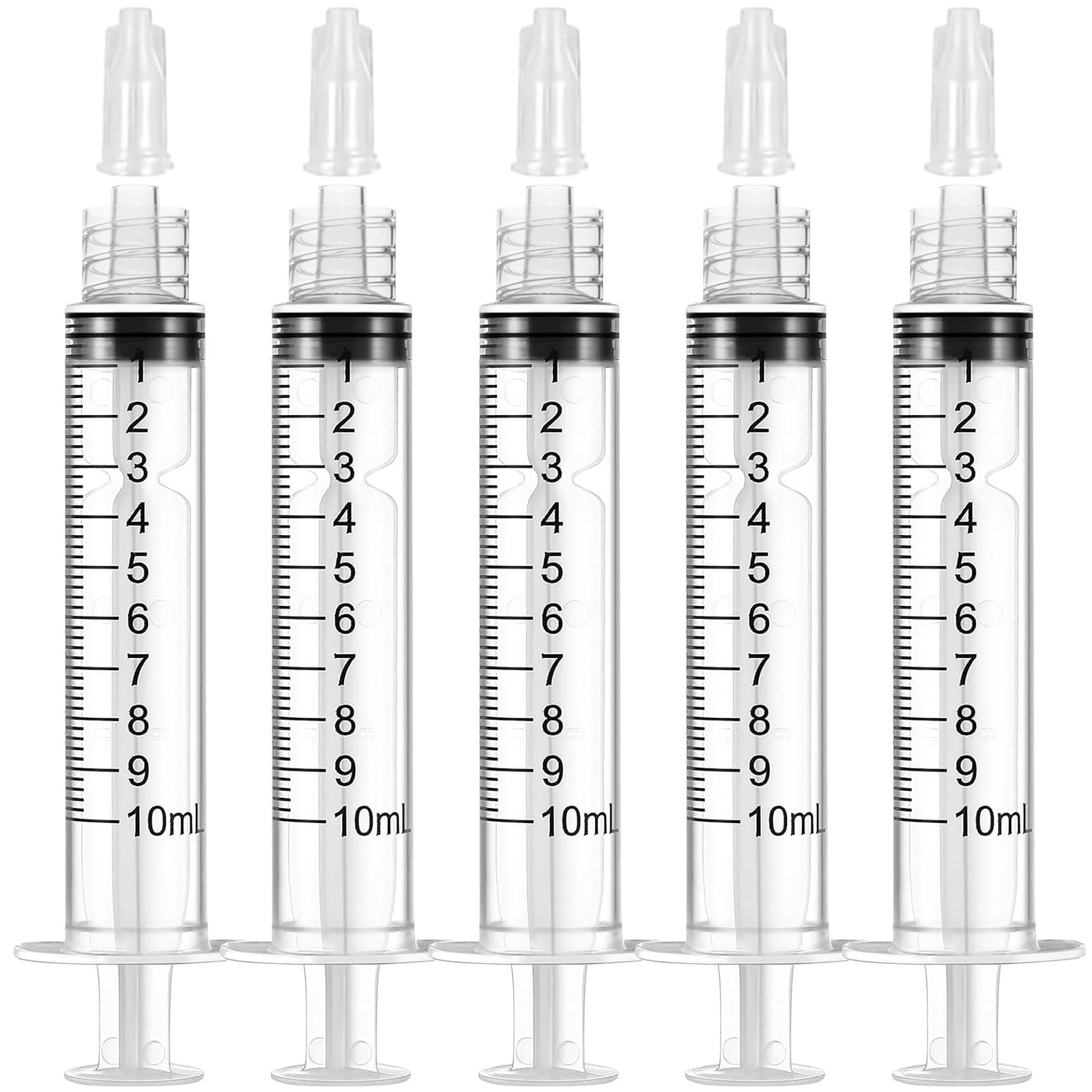 Photo 1 of 10mL Luer Lock Syringes Without Needle, Syringe for Liquid, Syringe for Science Labs, Feeding, Liquid Measurement, Pack of 12