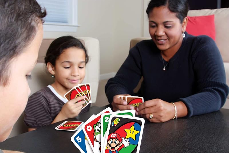 UNO Super Mario Juego de Cartas, 7+, 2-10 Jugadores