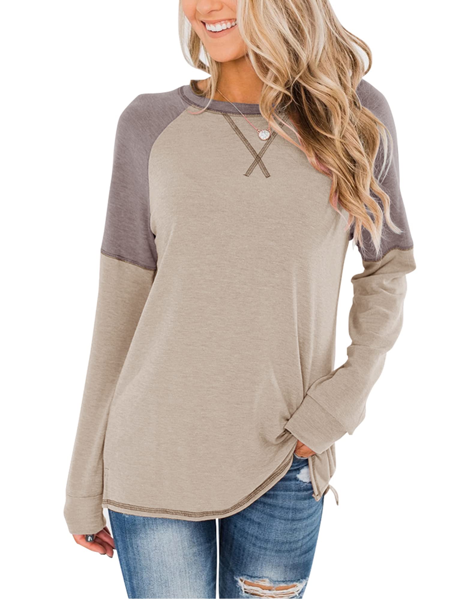 Bingerlily Women's Casual Long Sleeve Tunic Tops