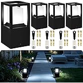 Gardencoin Outdoor Landscape Bollard Lights, Premium 12V Low Voltage LED Pathway Lighting, Modern Pillar Light Wired, Die-cas